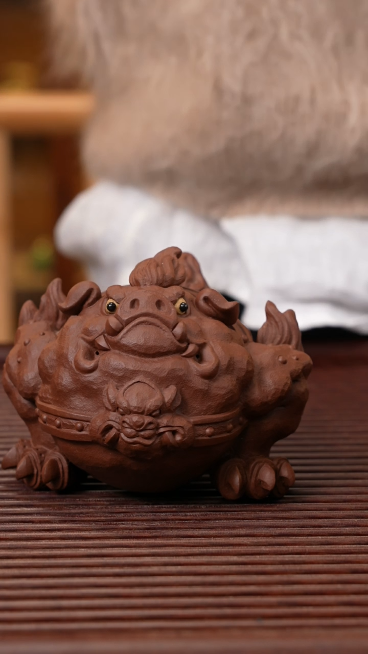 【闪购商品】紫砂茶宠紫泥猪蟾