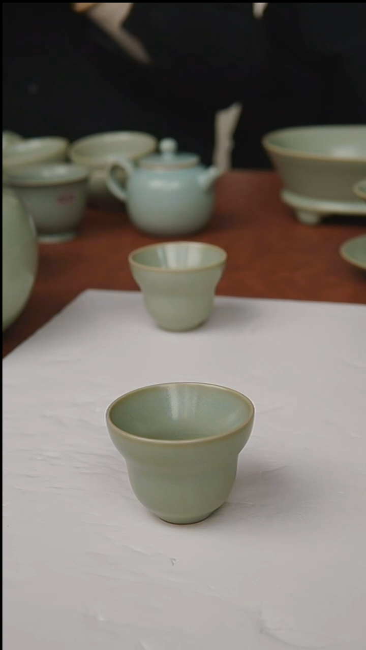 杯子瓷富山严选汝瓷，小葫芦
