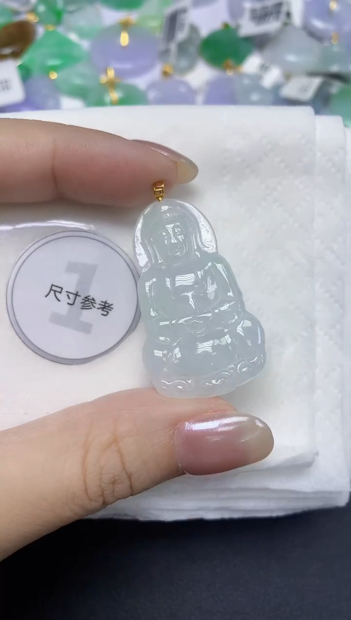 翡翠18K金镶嵌颈饰天然缅甸翡翠A货百元以上9元证书费自理