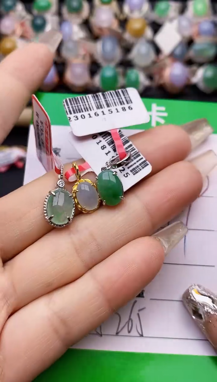 【闪购商品】翡翠戒指银S925镶嵌5265