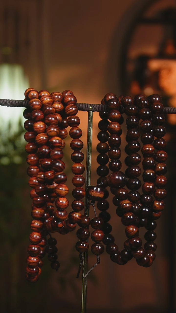 【闪购商品】黄花梨/降香黄檀手串/手链海南黄花梨0.8cm108手串