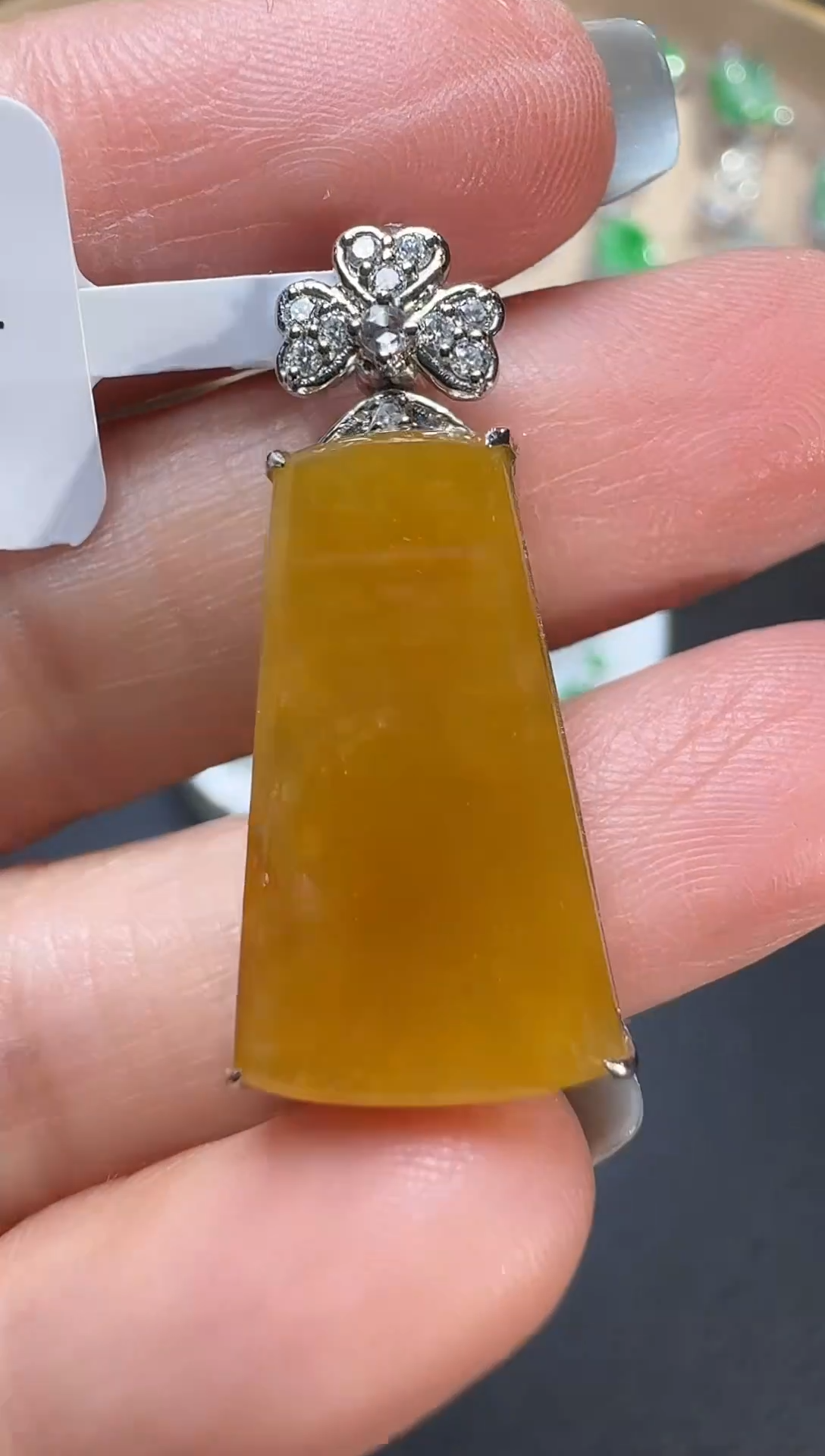【闪购商品】翡翠颈饰18K金镶嵌【源头工厂】钻石镶嵌
