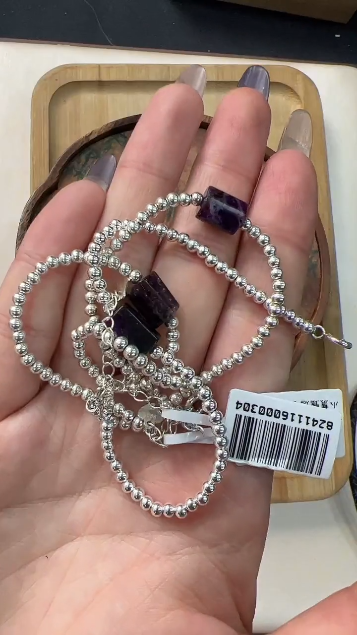 【闪购商品】苏纪石（舒俱来）手链银S925镶嵌SJL117多样性发一