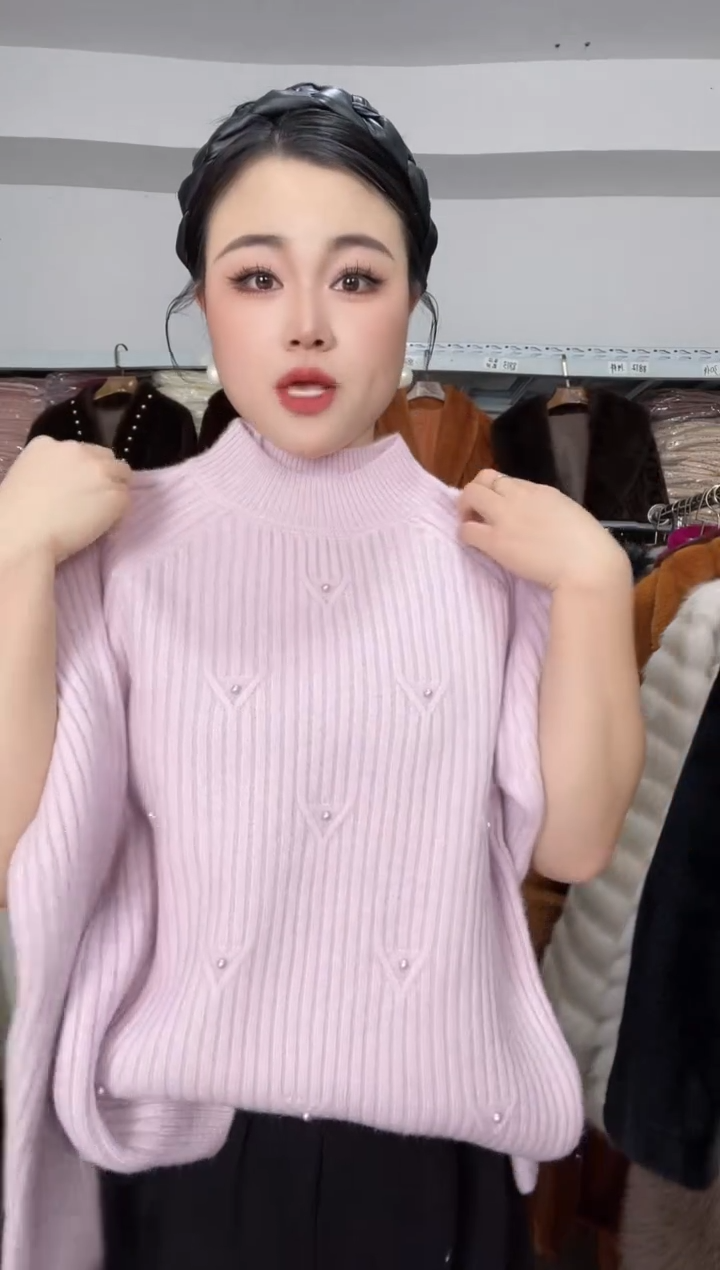 三角 珍珠  紫色   