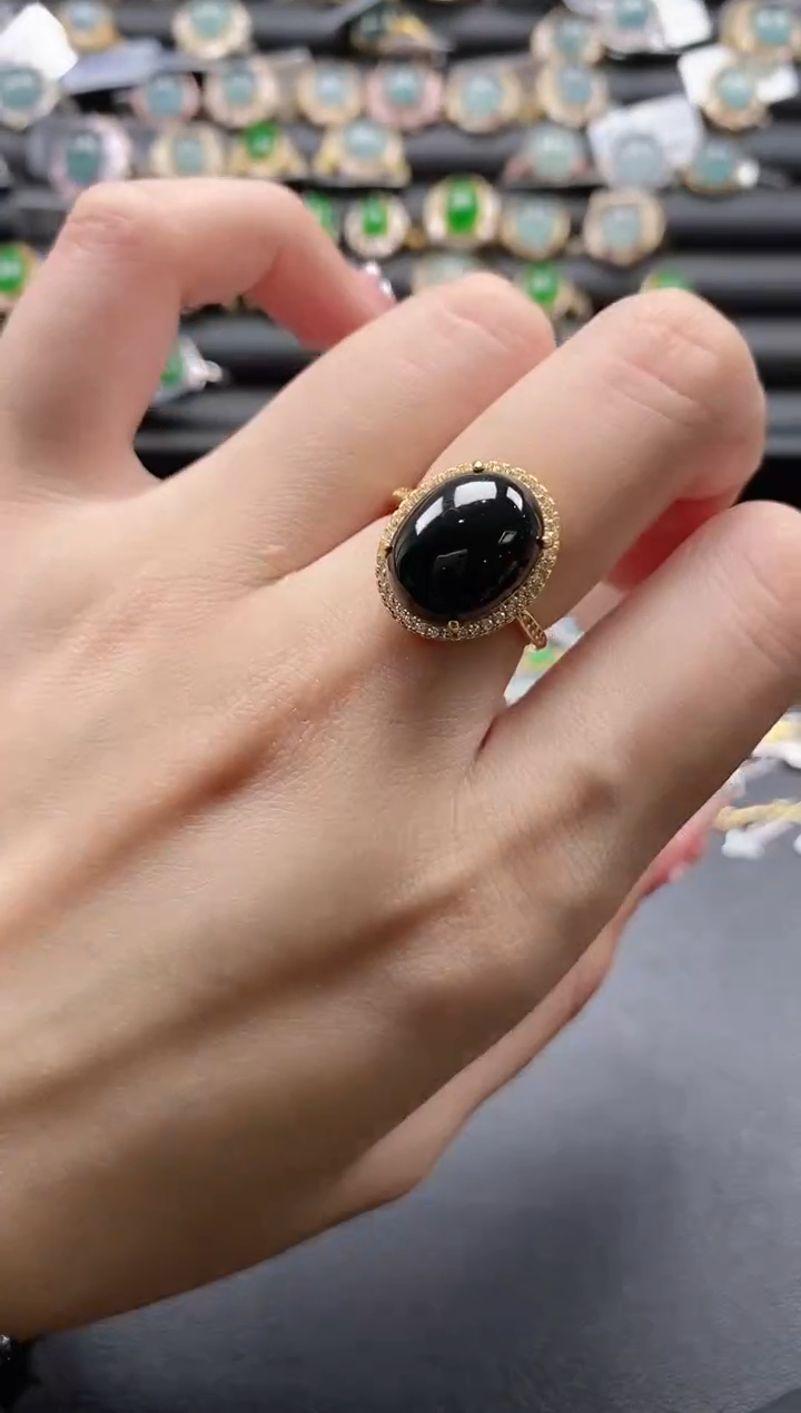 【闪购商品】翡翠戒指银S925镶嵌51511