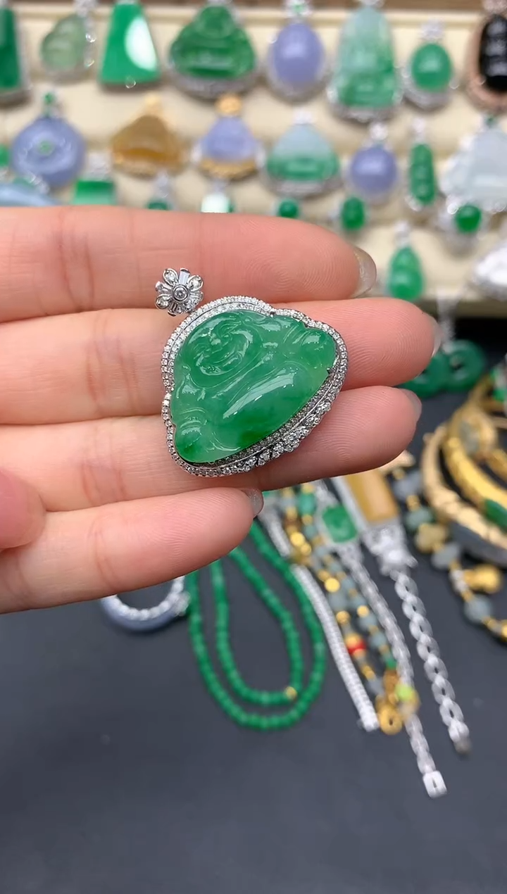 【闪购商品】翡翠颈饰18K金镶嵌241-中国好珍宝