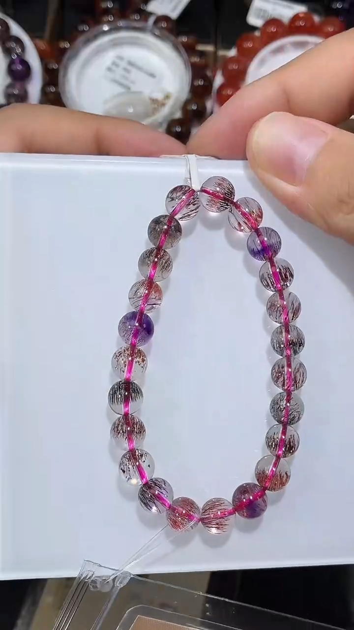 未镶嵌手链水晶刘*雯超七单圈手链A8