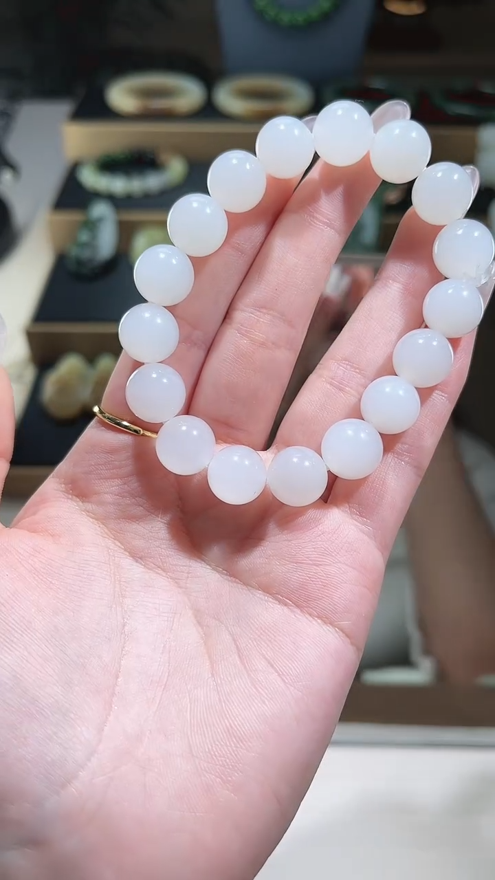 【闪购商品】和田玉颈饰未镶嵌羊脂白玉手串