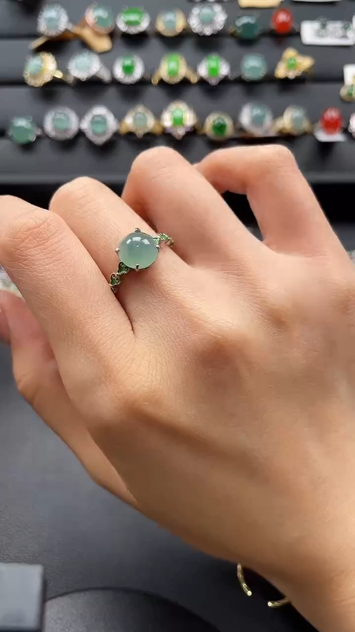 【闪购商品】翡翠戒指银S925镶嵌5764574
