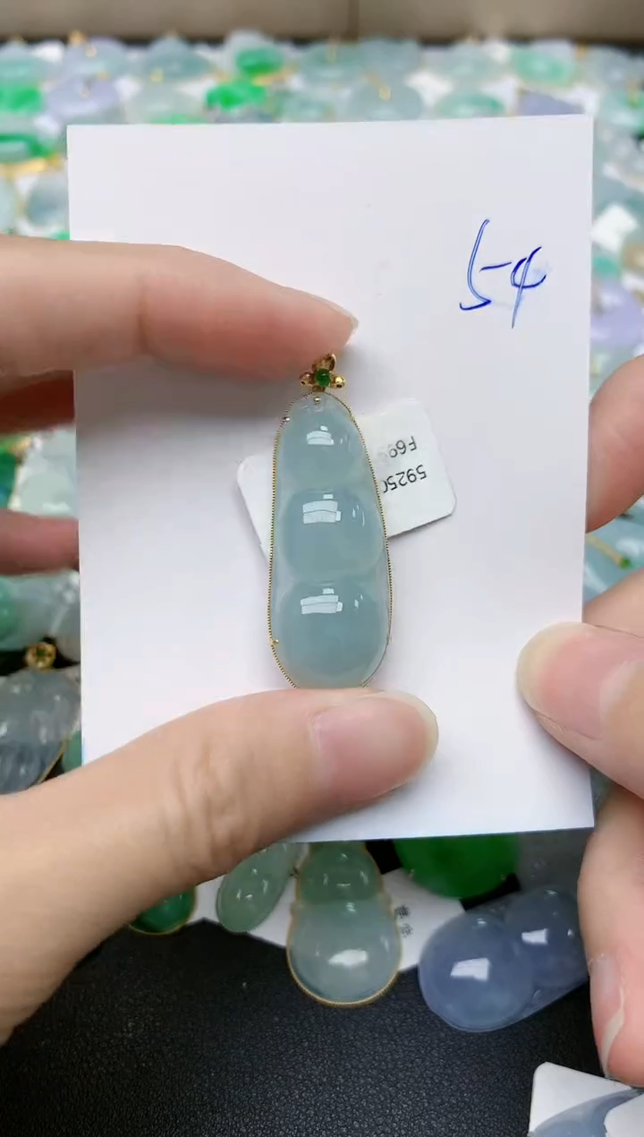 【闪购商品】翡翠颈饰18K金镶嵌天然缅甸A货翡翠