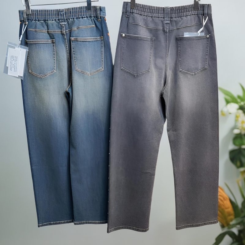 【先生名品】早秋新品韩国轻奢品牌直筒刺绣直筒裤