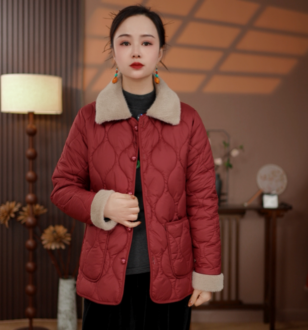 2025冬季新款毛领葫芦棉衣