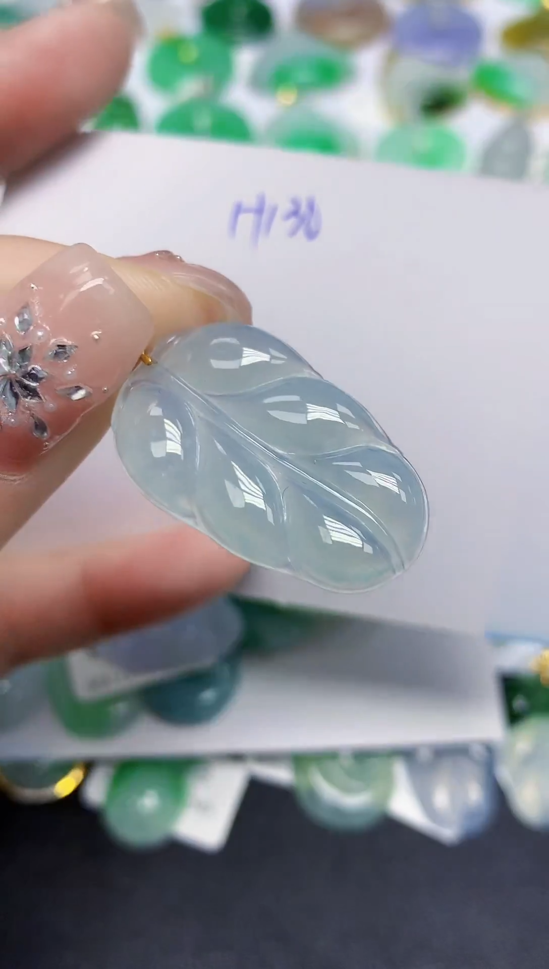 颈饰18K金镶嵌翡翠天然缅甸翡翠A货翡翠百元以上9元证书费自理