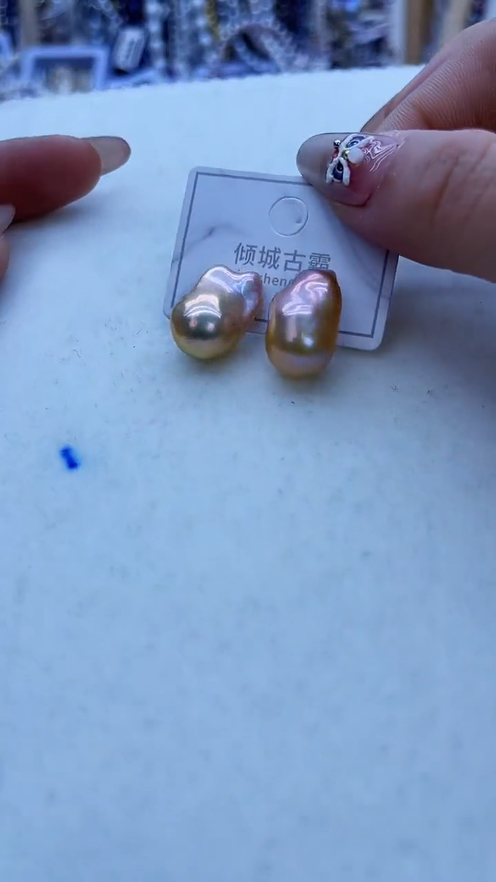 【闪购商品】淡水珍珠耳饰银S925镶嵌873