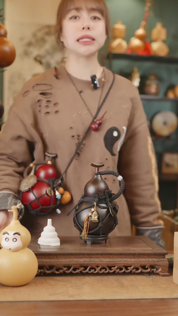 【闪购商品】153号精品天然大漆工艺防渗内胆酒葫芦~