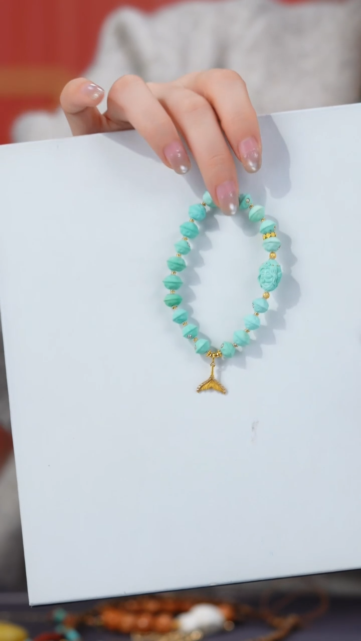 【闪购商品】绿松石手链18K金镶嵌1