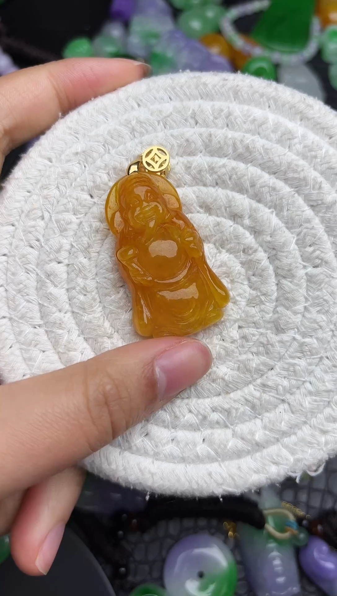 颈饰未镶嵌翡翠缅甸翡翠吊坠
