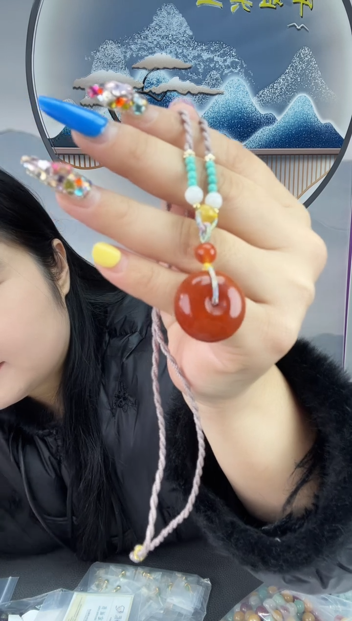 未镶嵌南红平安扣南红玛瑙莉*莉180