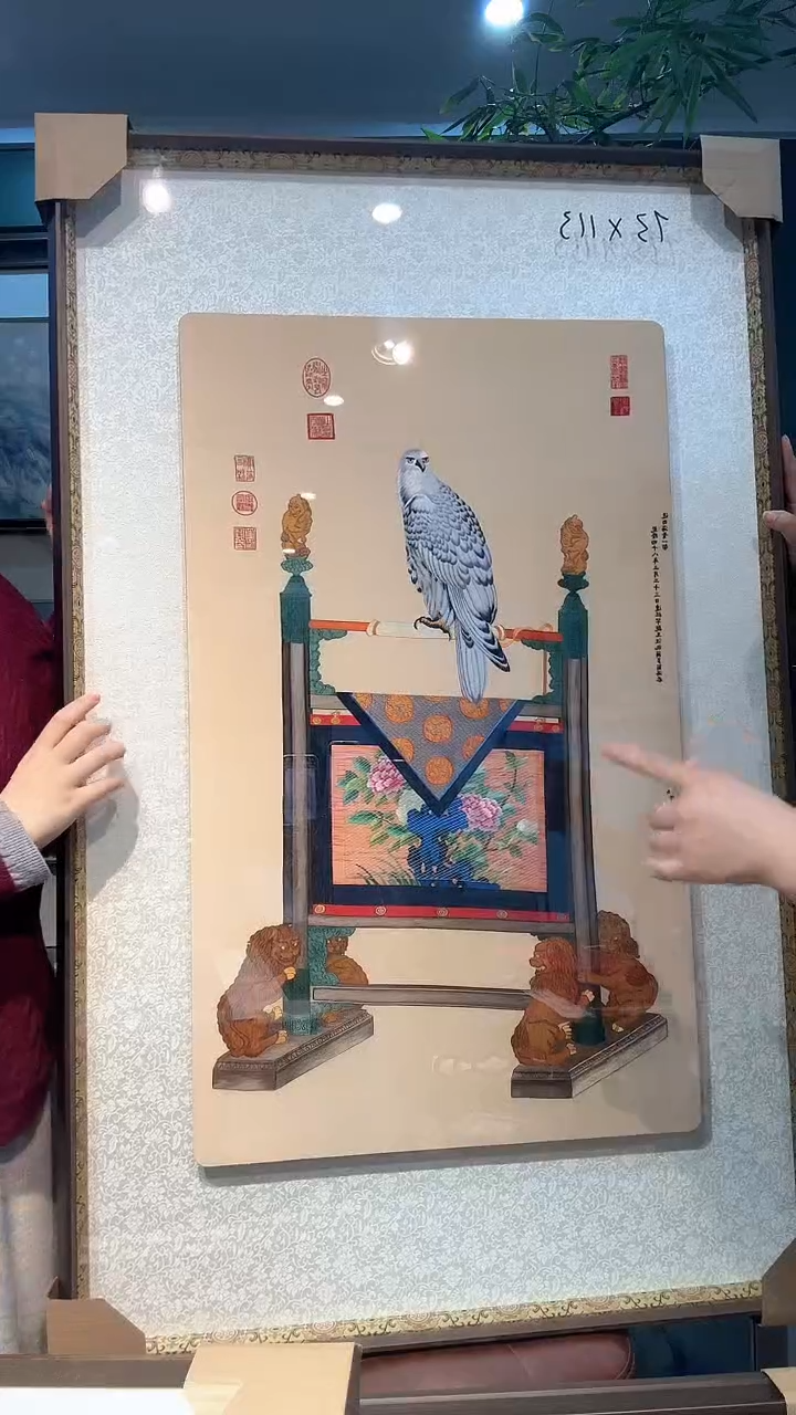 横款非遗苏绣纯手工装饰画不包邮