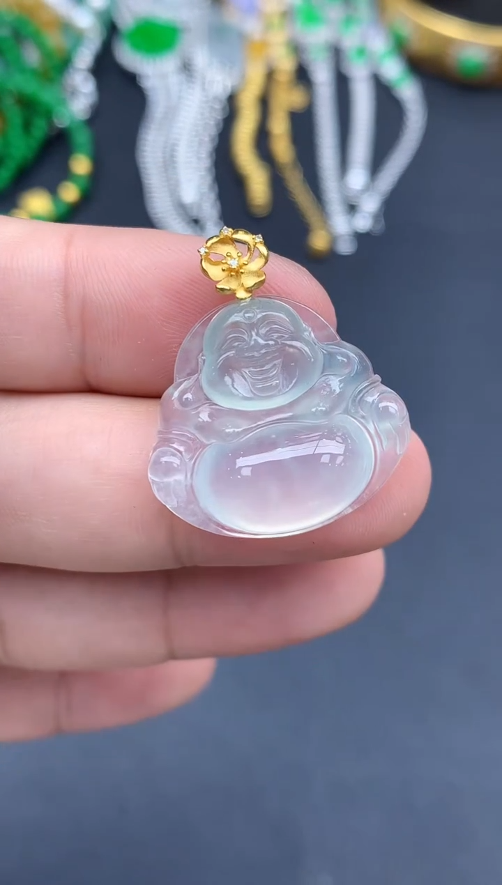 翡翠18K金镶嵌颈饰213-春日珠宝