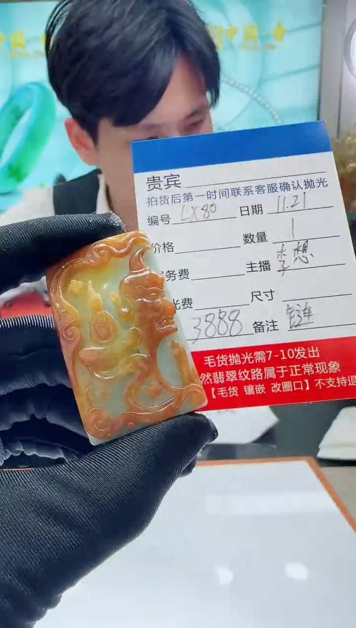 未镶嵌定制翡翠LX80翡翠吊坠赠珠链-多样性发其一