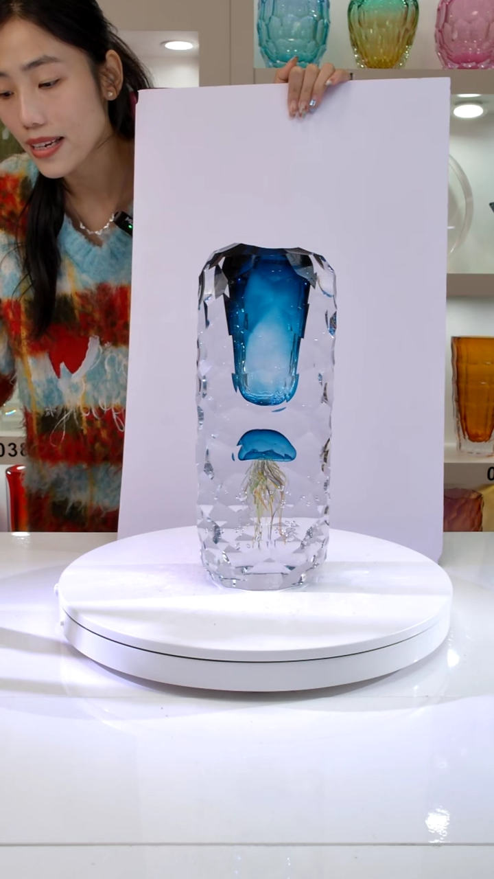 平*墨水蓝水母香薰摆件