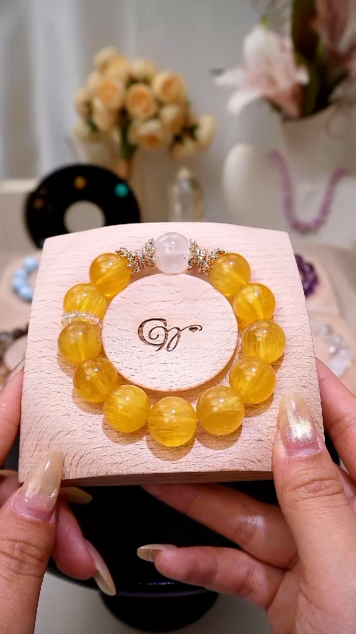 未镶嵌手串水晶黄萤石手串