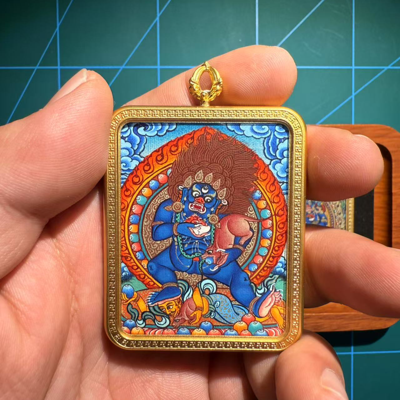 玄烨【黑c|精品热贡手绘唐卡】-才让老师