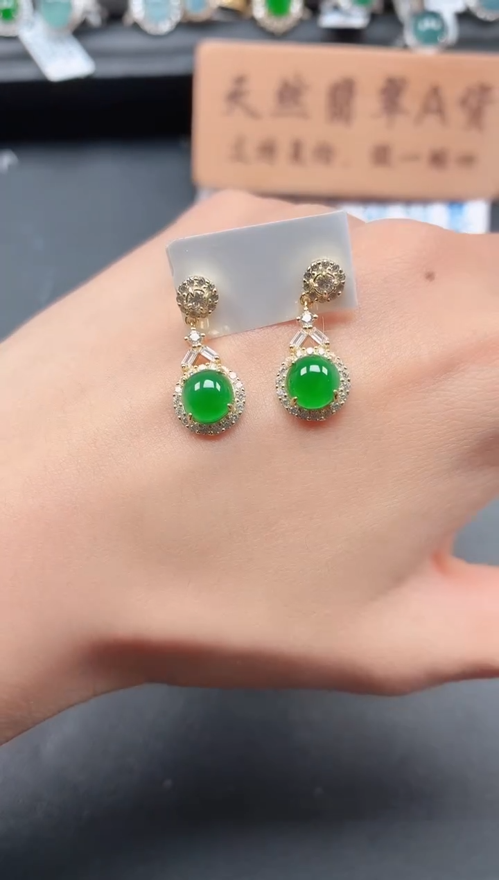 银S925镶嵌戒指翡翠111