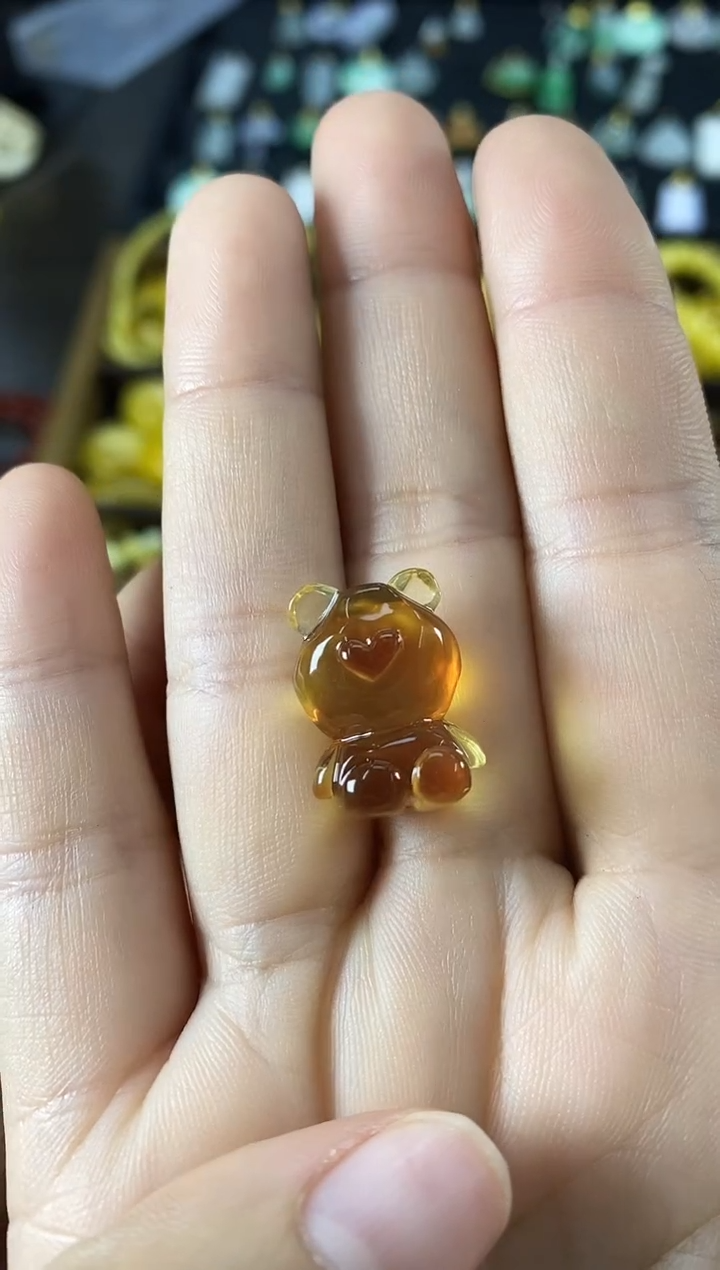 蜜蜡吊坠(不含链)未镶嵌议*小熊吊坠