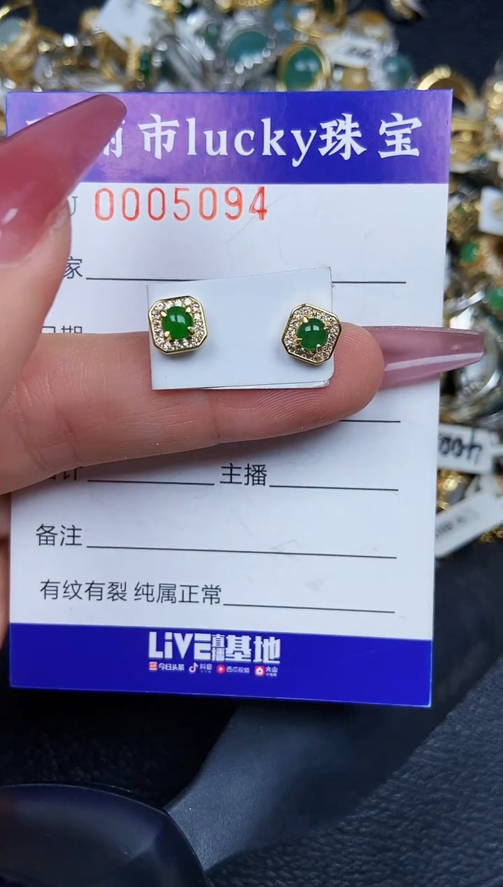 翡翠银S925镶嵌颈饰5094