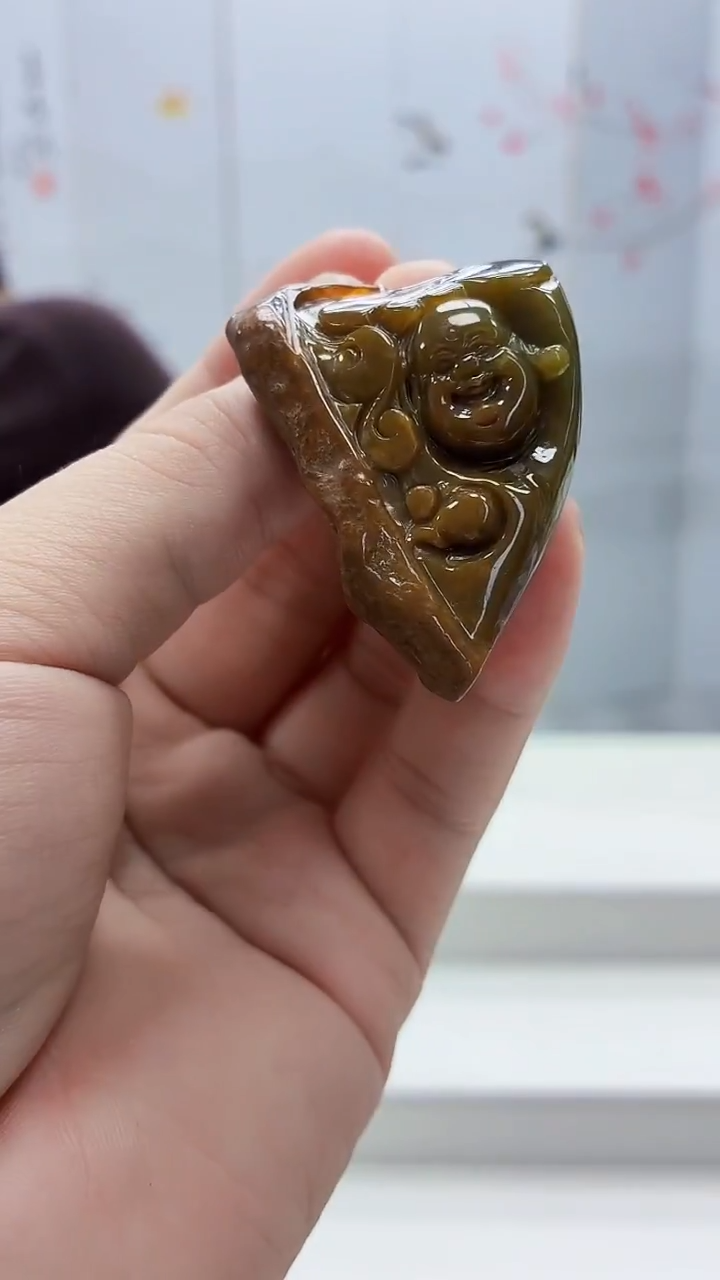 未镶嵌定制翡翠5145bb-毛货挂件55