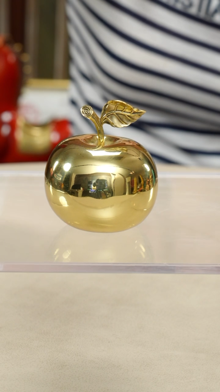 铜黄铜材质金苹果一个