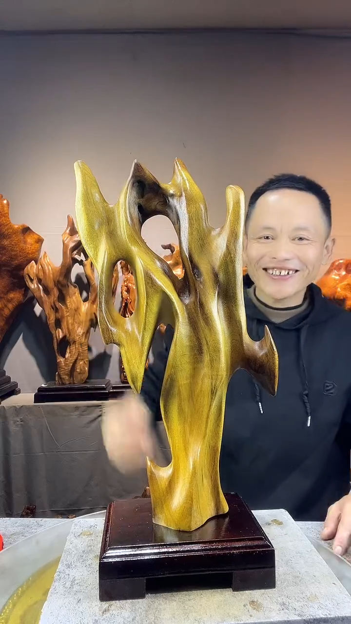 金丝楠灵**孩小叶桢楠随行摆件35