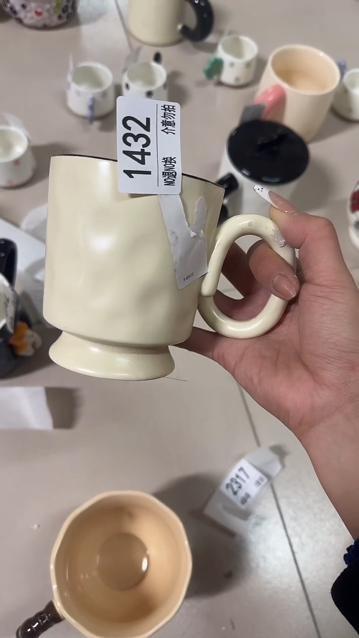 陶瓷手柄款微瑕四单包邮1432