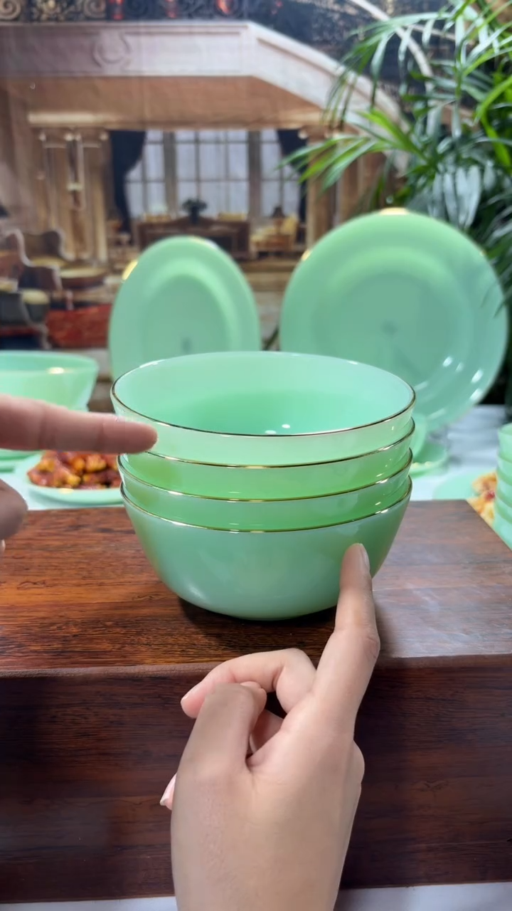 【闪购商品】.... 5.5英寸玉瓷碗4个口径13.8厘米 