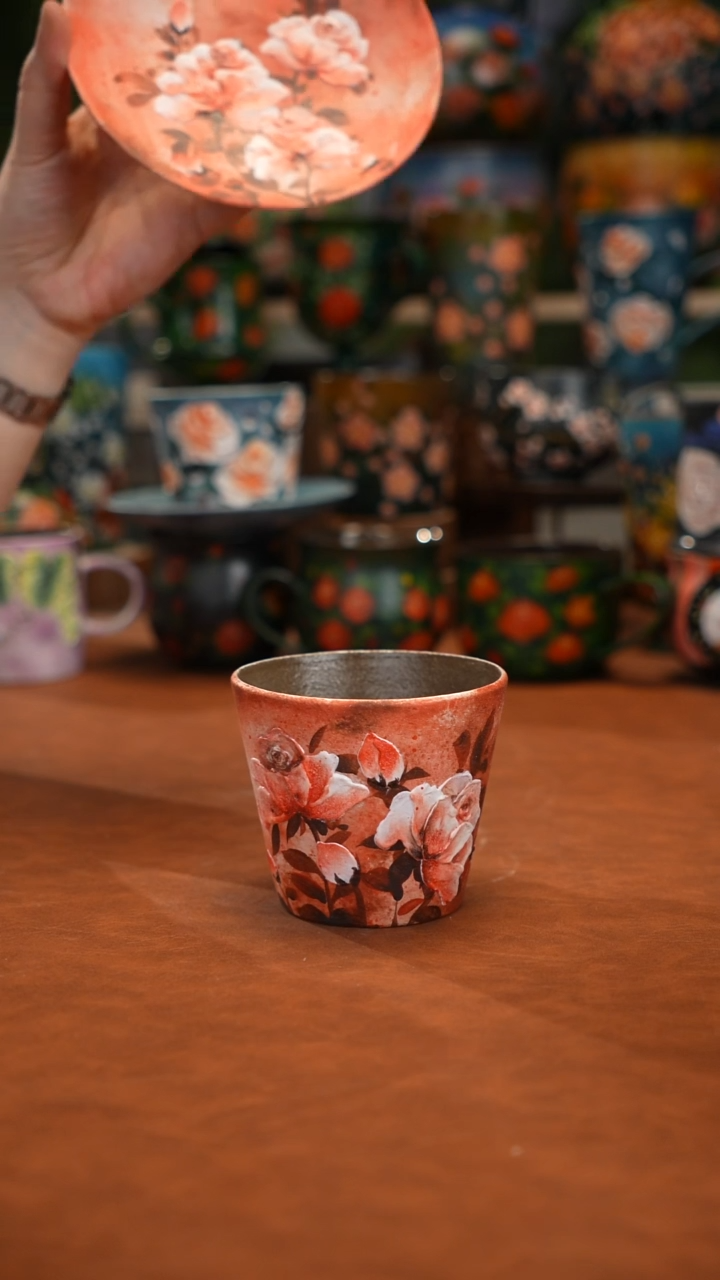 紫砂油画手绘釉下彩