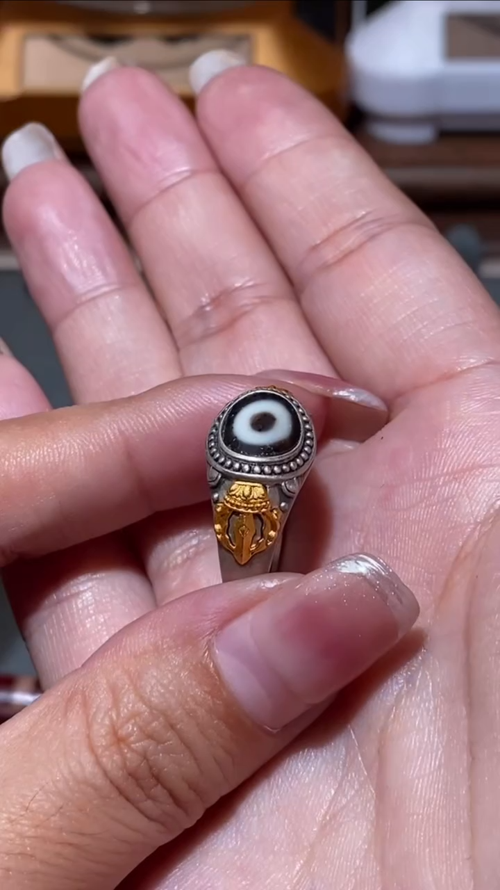 【闪购商品】玛瑙/玉髓颈饰银S925镶嵌LZ-00833聚缘一眼戒指