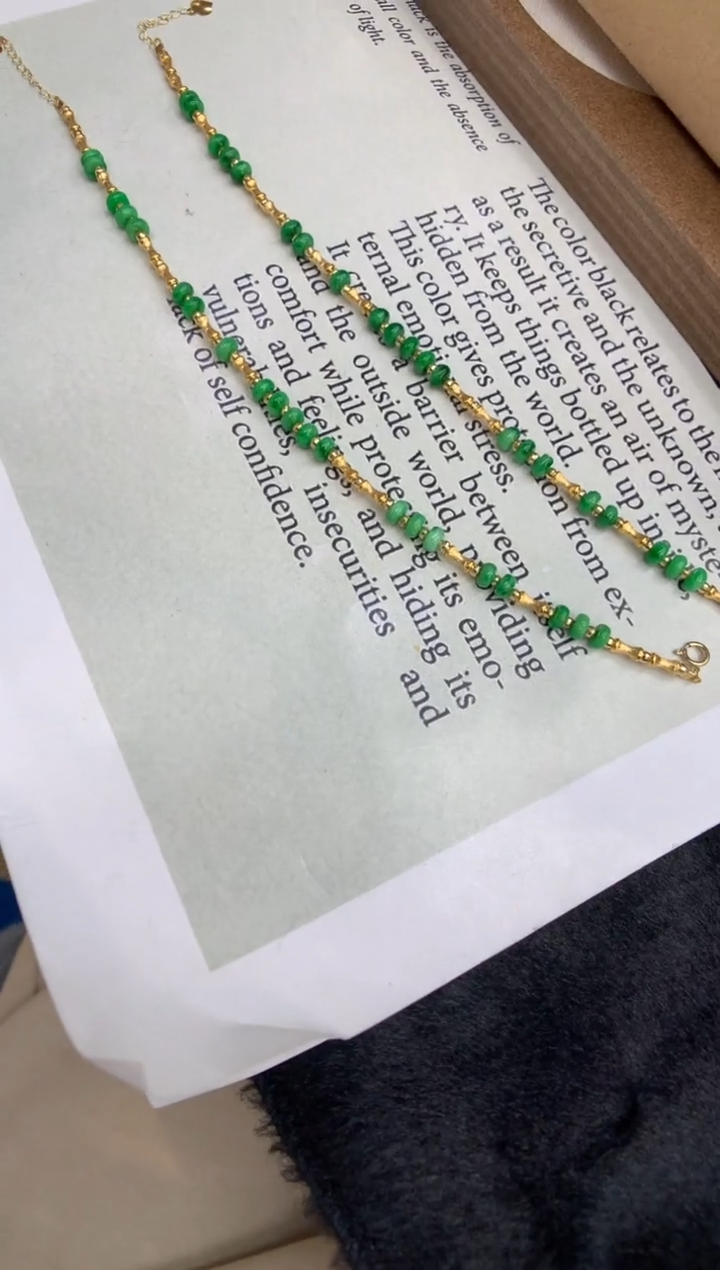 18K金镶嵌手链翡翠手链 多样性发其一