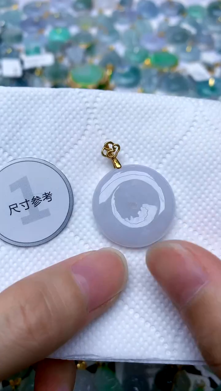 颈饰银S925镶嵌翡翠天然A货翡翠