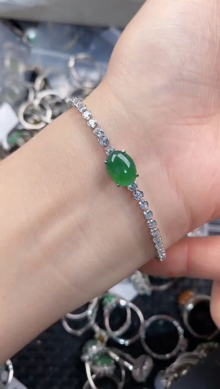 银S925镶嵌戒指翡翠11-11     3