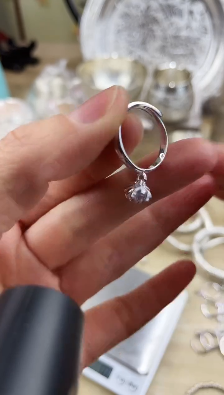 无足银两世欢戒指  