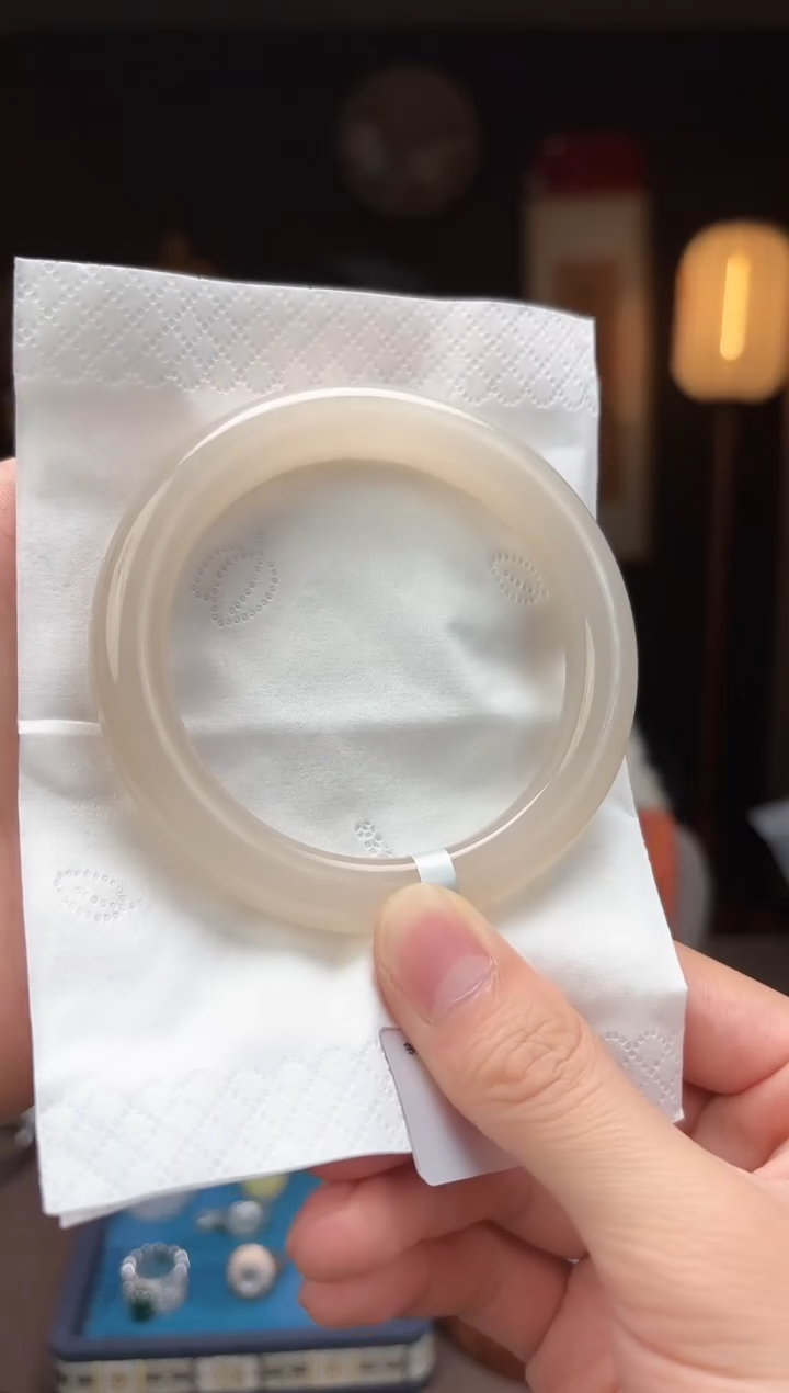 【闪购商品】和田玉AF54【藕粉手镯】未镶嵌-