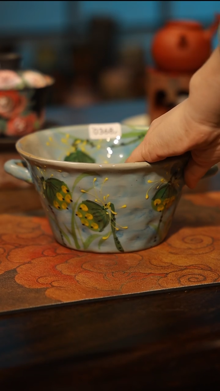 陶瓷景德镇高温釉下彩手工手绘款式@A0368@