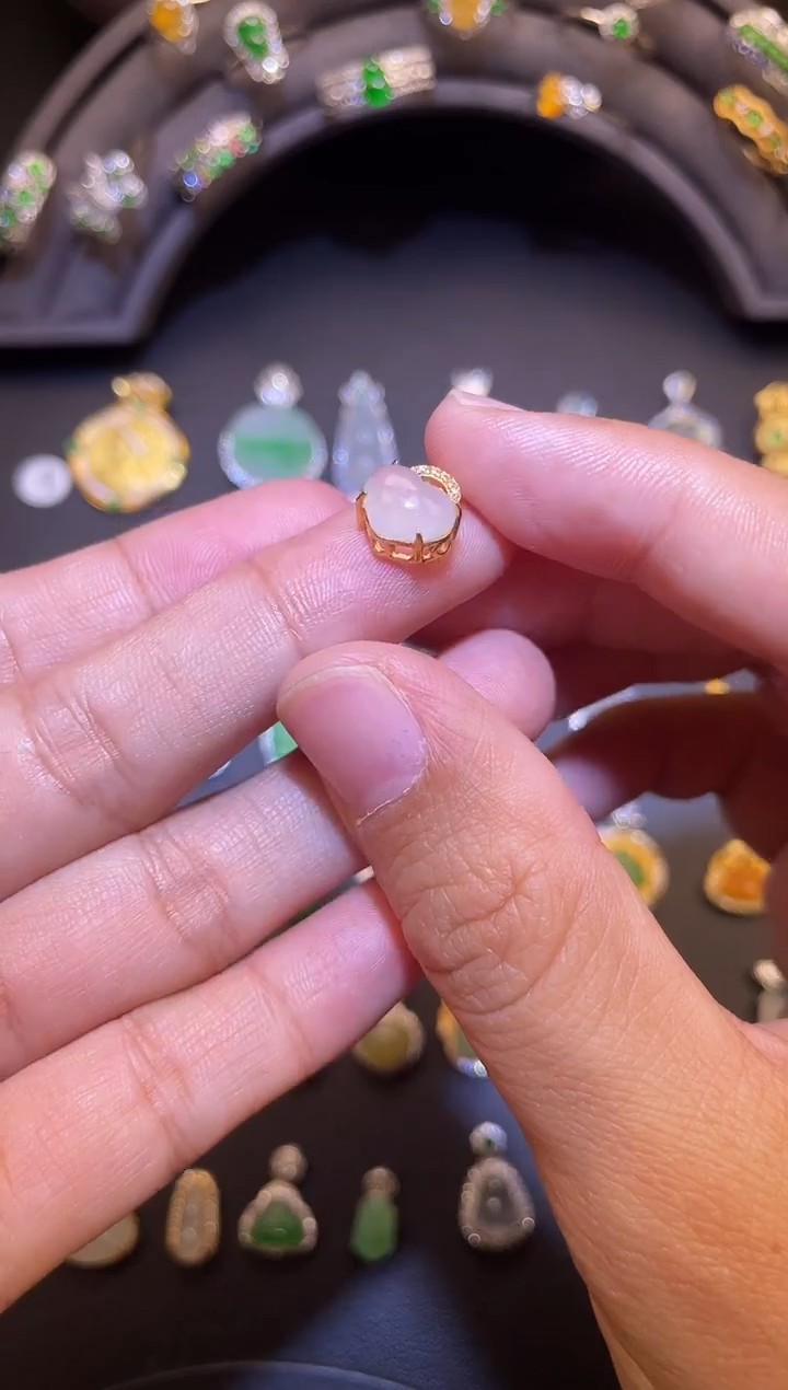 吊坠(不含链)银S925镶嵌翡翠1