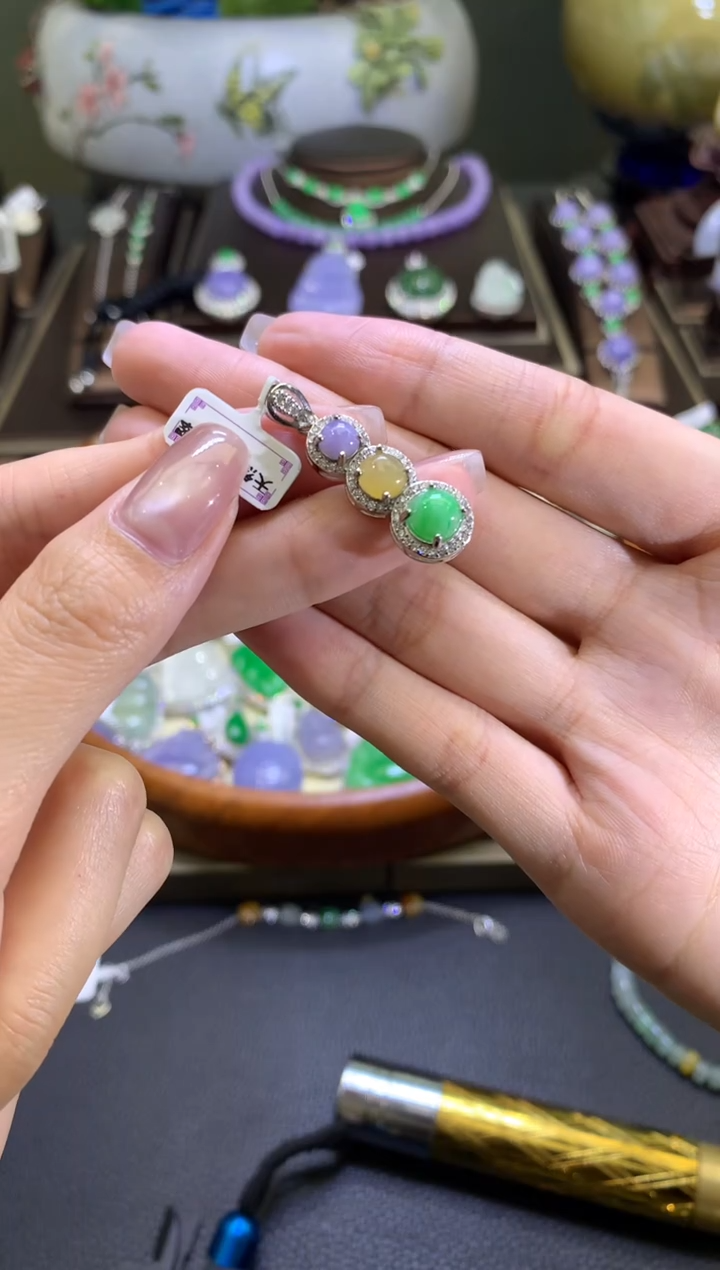 【闪购商品】翡翠颈饰银S925镶嵌11111111