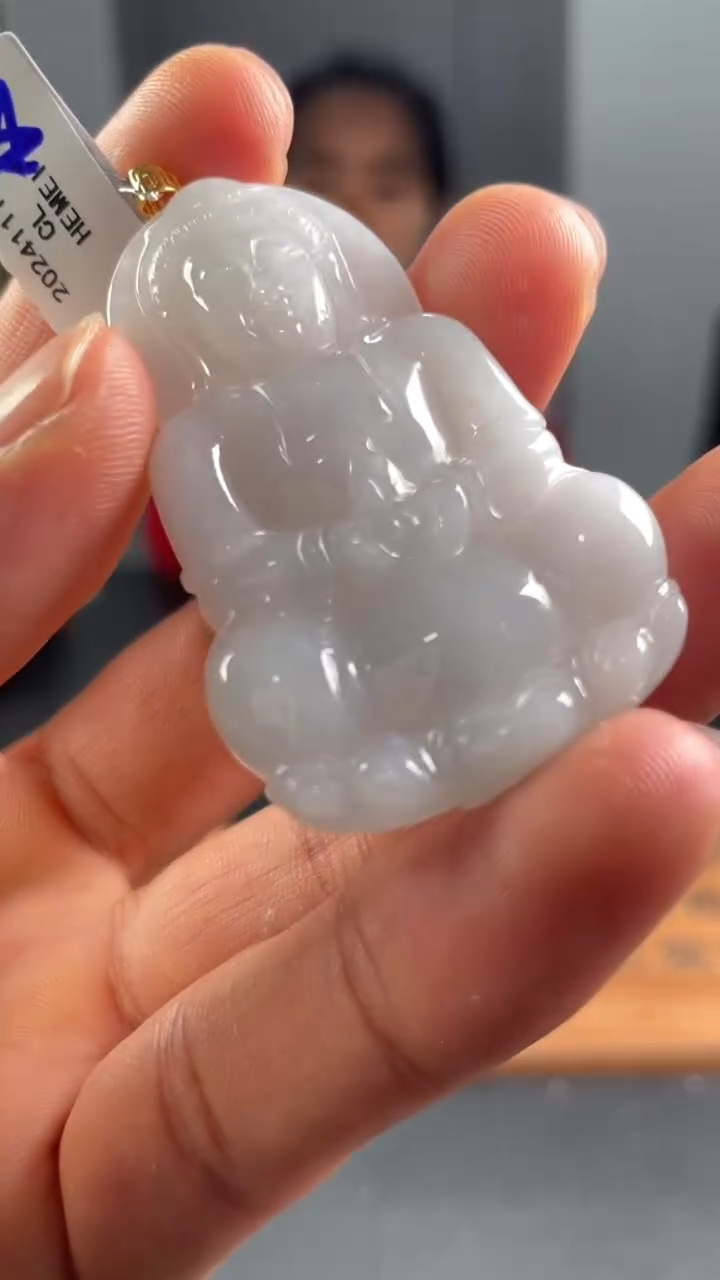 【闪购商品】翡翠颈饰18K金镶嵌缅甸A货翡翠