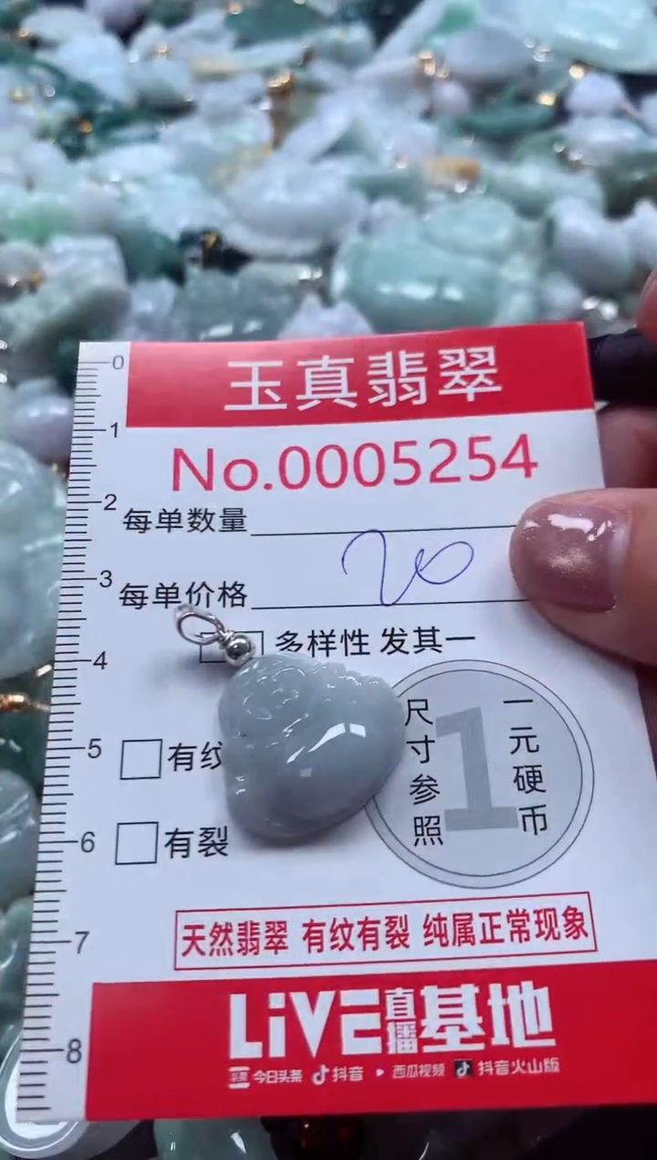 吊坠(不含链)未镶嵌翡翠5254