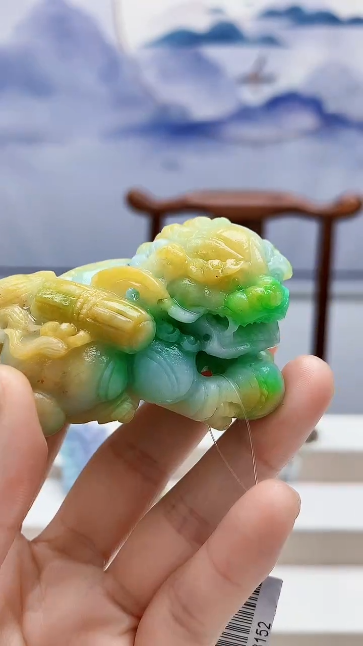 未镶嵌定制翡翠饼**?5145lr-毛货挂件