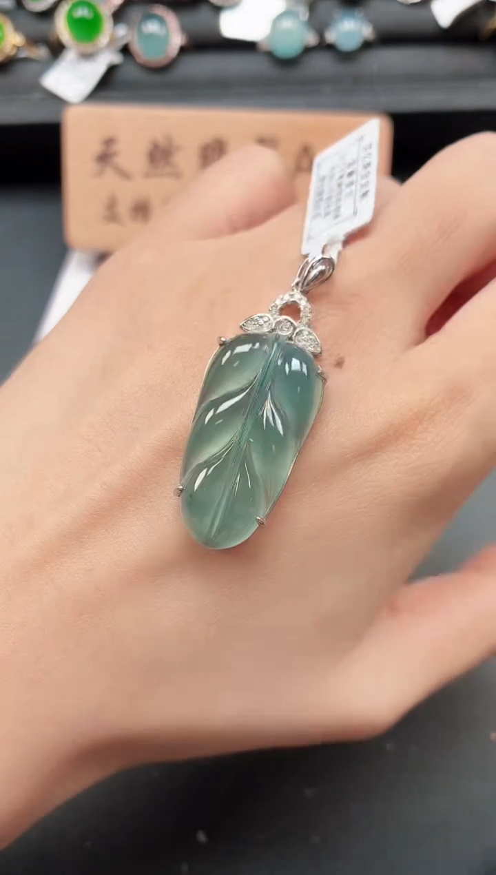 银S925镶嵌戒指翡翠111